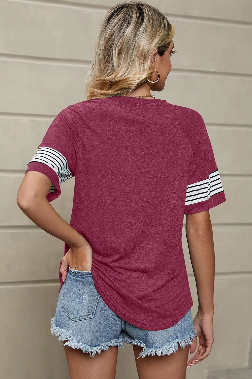 Bobby Striped Round Neck Short Sleeve T-Shirt