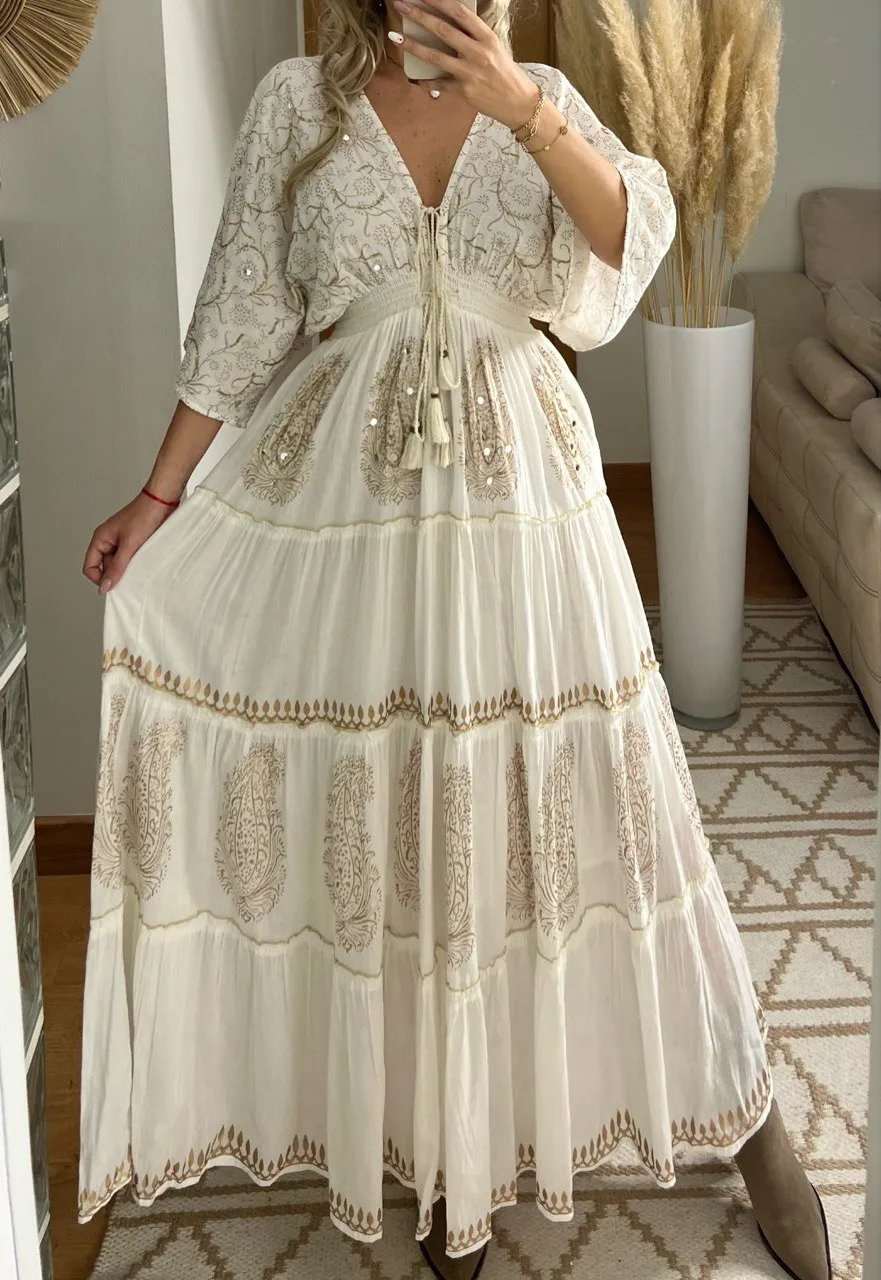 Boho Kimono Bloom Maxi