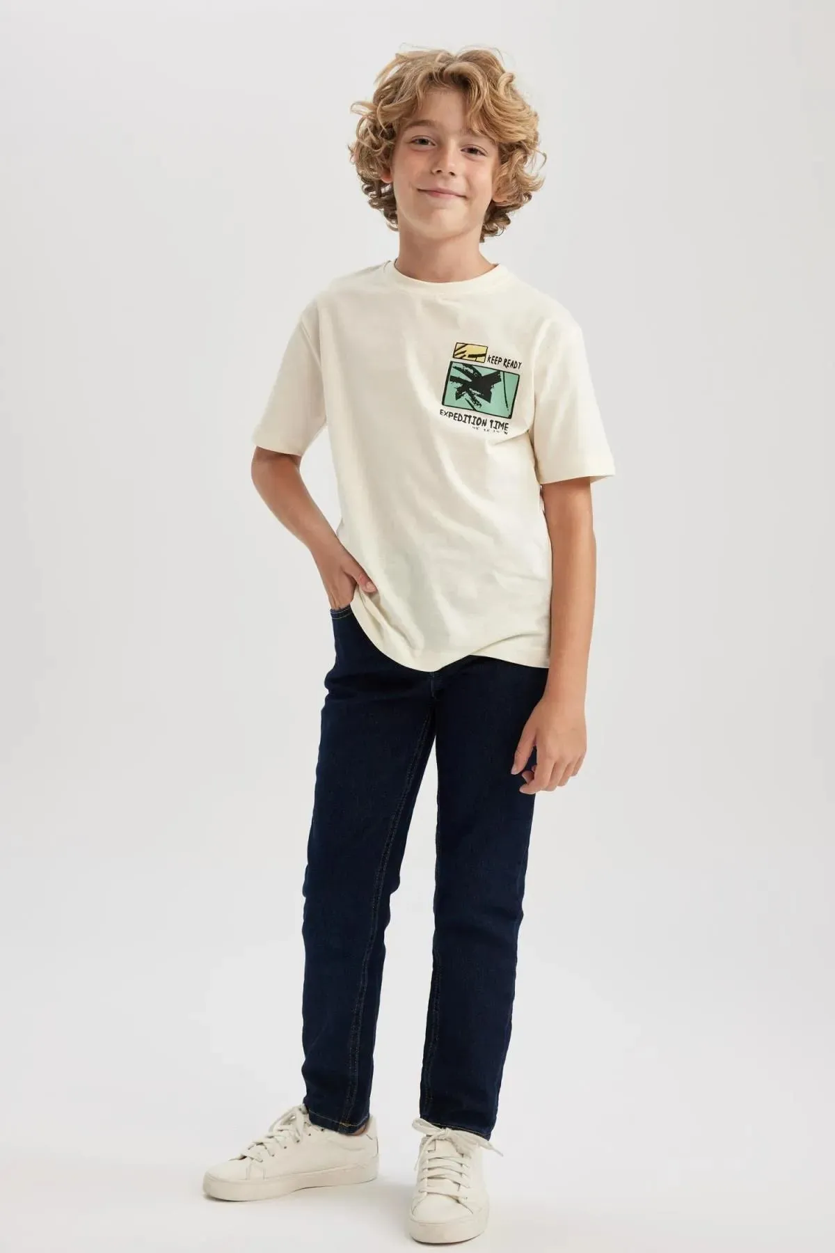 Boy's Slim Fit Skinny Leg Jeans School Trousers