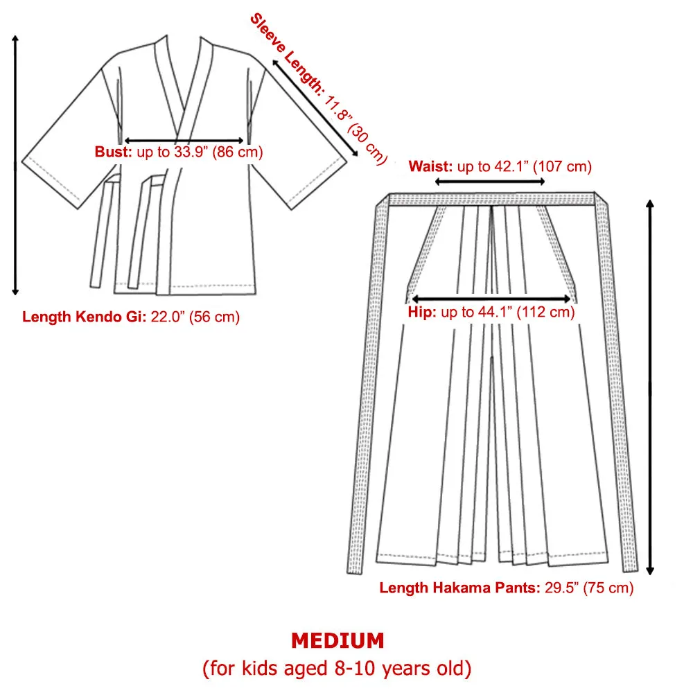 Budo Master Samurai Kimono Hakama Kids Costume