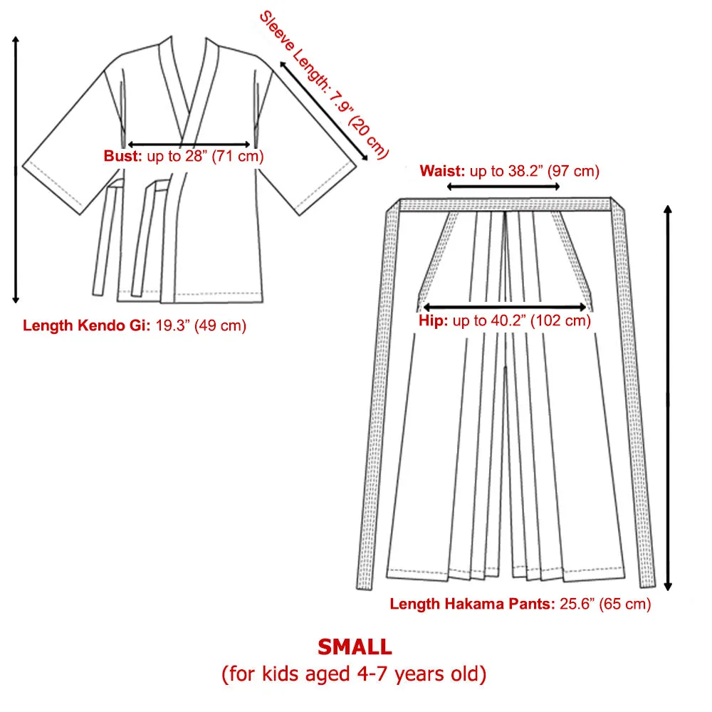 Budo Master Samurai Kimono Hakama Kids Costume