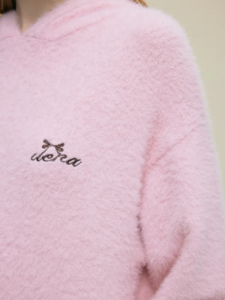 Bunny Ears Fleece Hooded Pajama Dress
