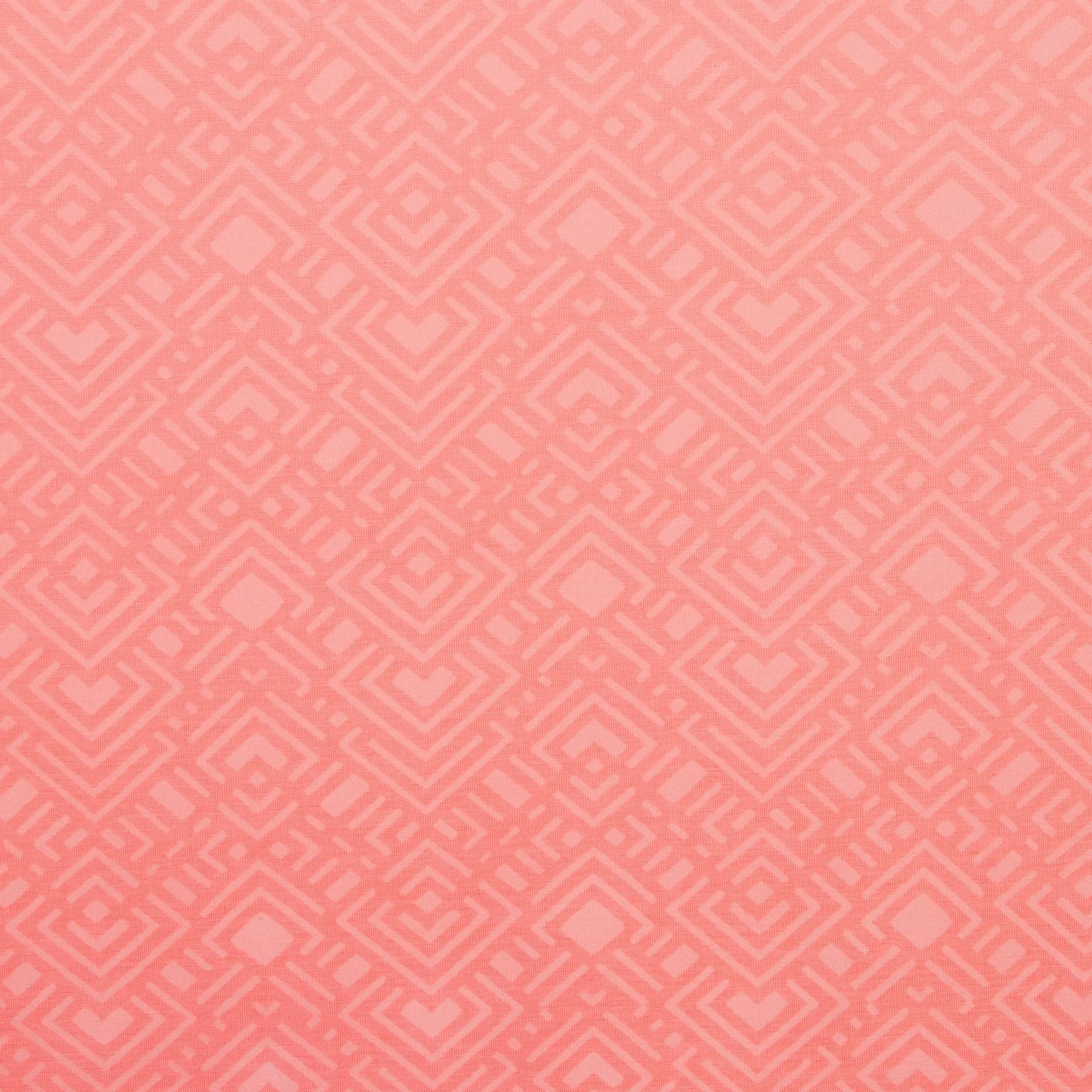 Burn-Out Knit Coral Geo