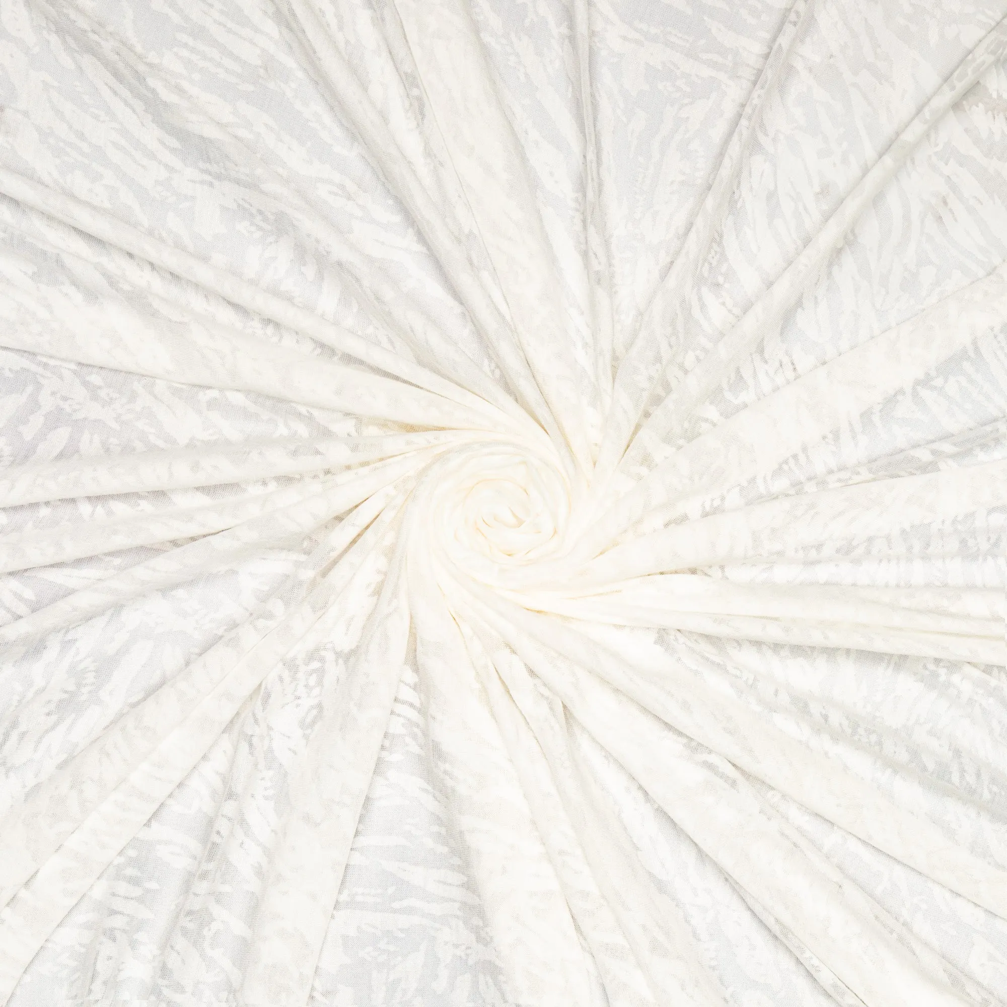 Burn-Out Knit White Feather