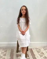 Butterfly Girls White Short Sleeve Cotton Nightie