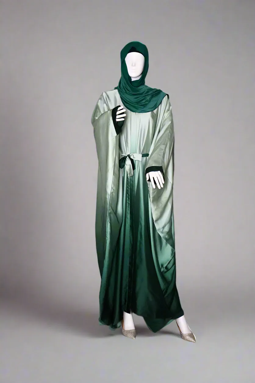 Butterfly Ombre Kaftan - Emerald Green