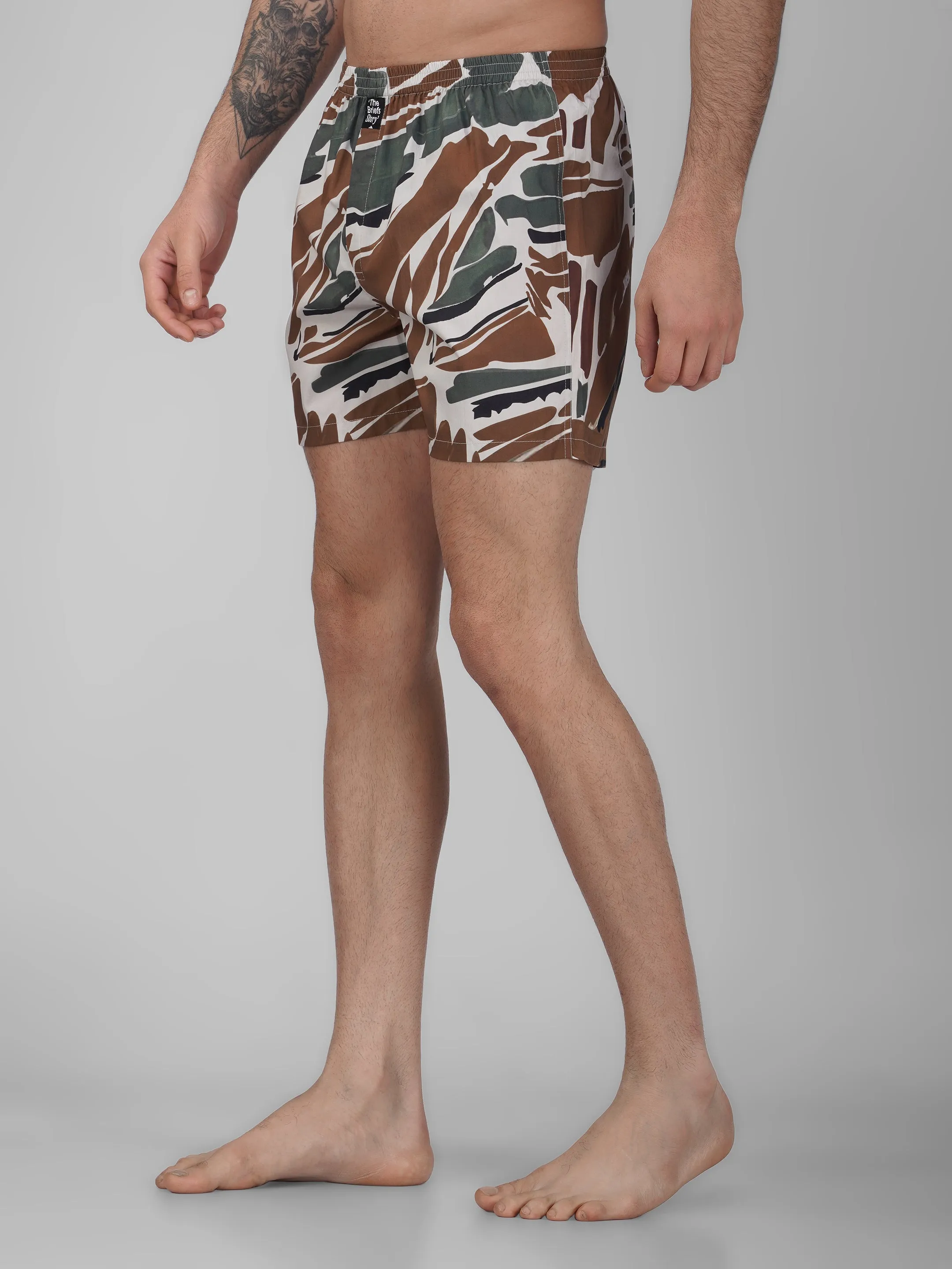 Camo Print Cotton BoxerShorts
