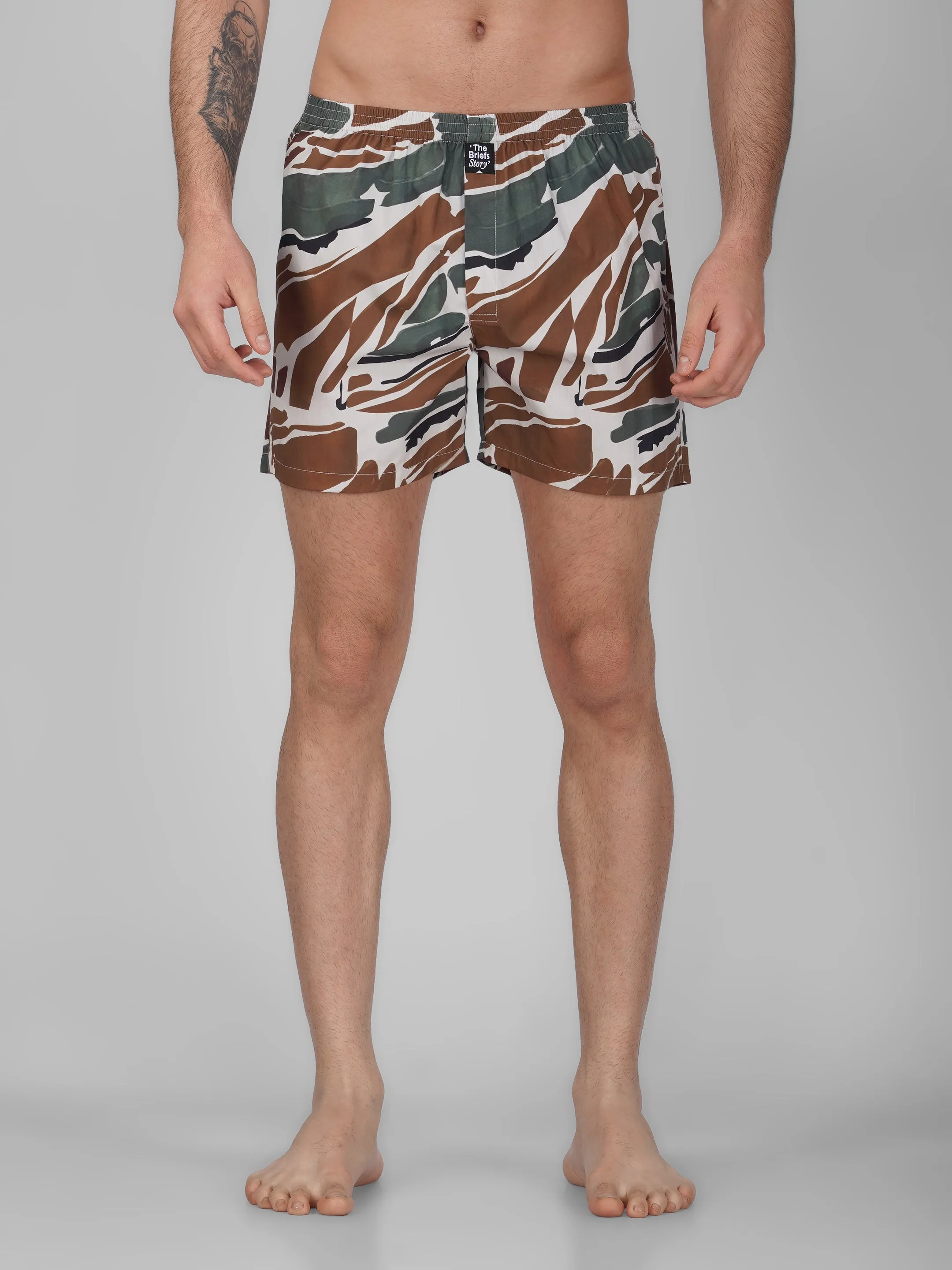 Camo Print Cotton BoxerShorts