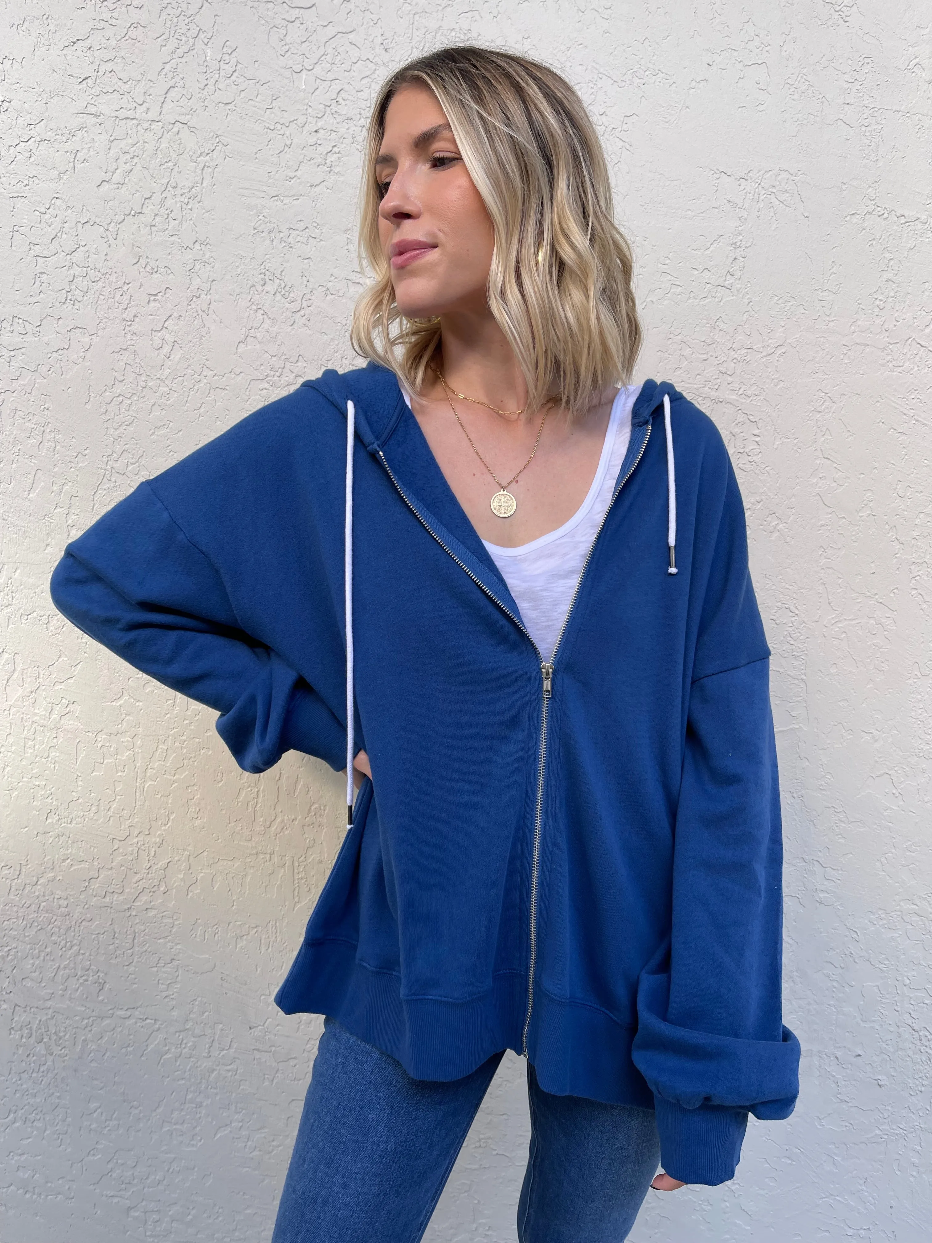Chaser Cotton Fleece Zip Up Hoodie