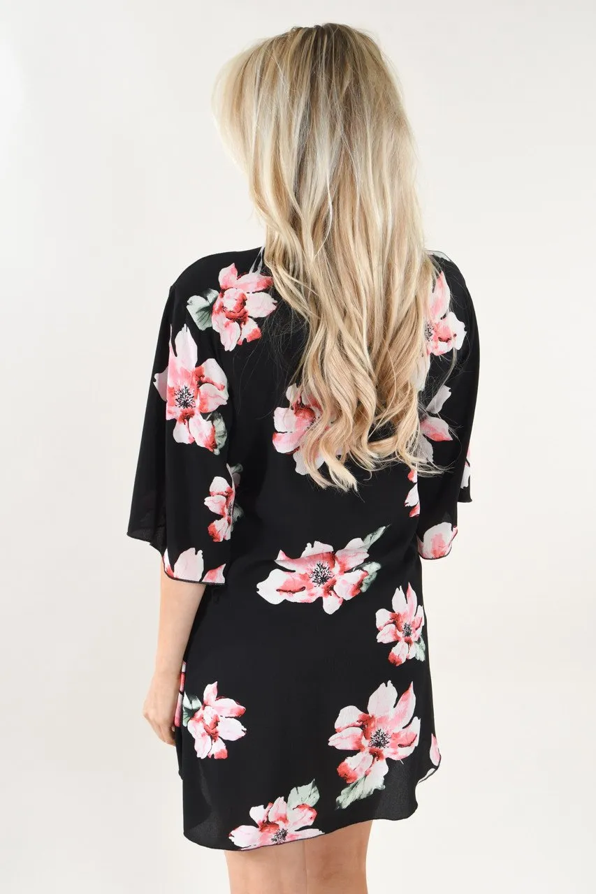 Cherry Floral Kimono