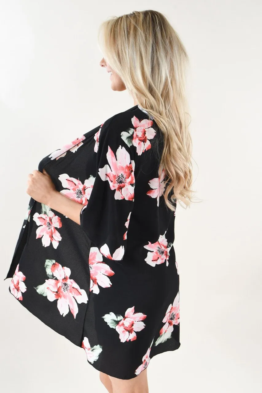 Cherry Floral Kimono