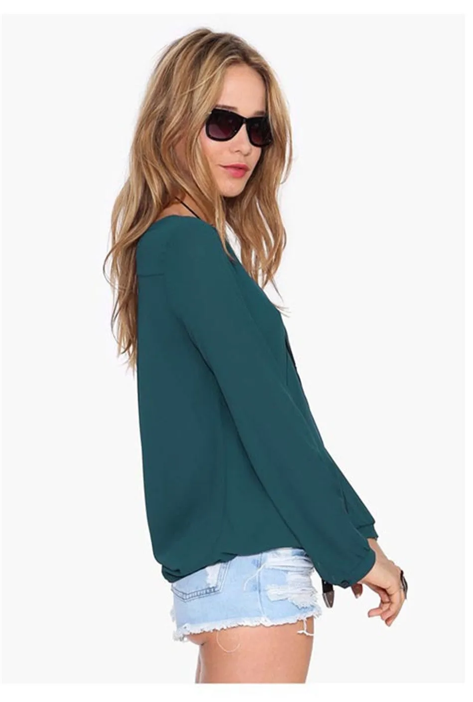 Chiffon Shirt Women Blouses Red Black White Women's Tops Plus Size Fashion High