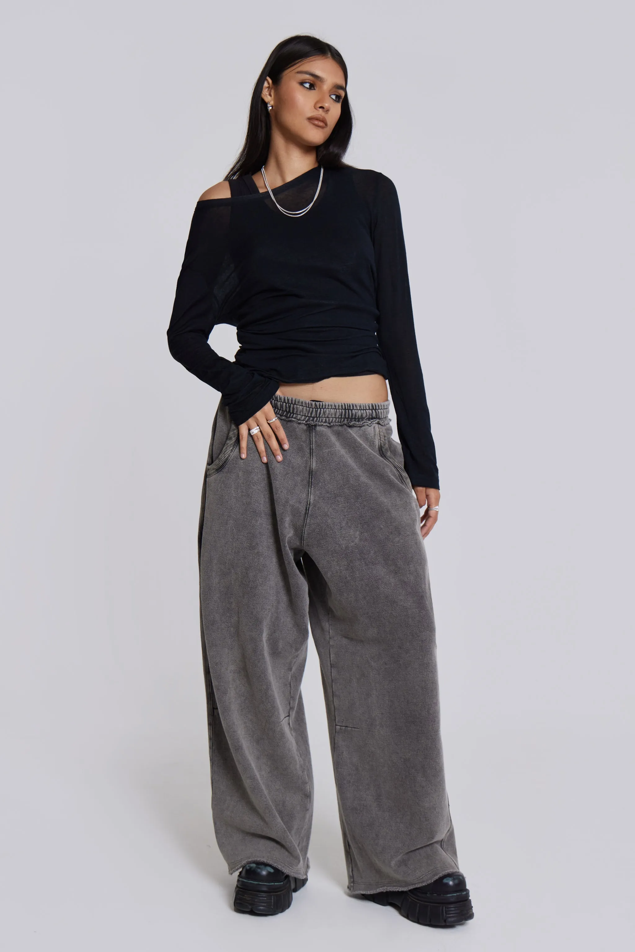 Chrome Wash Baggy Monster Joggers