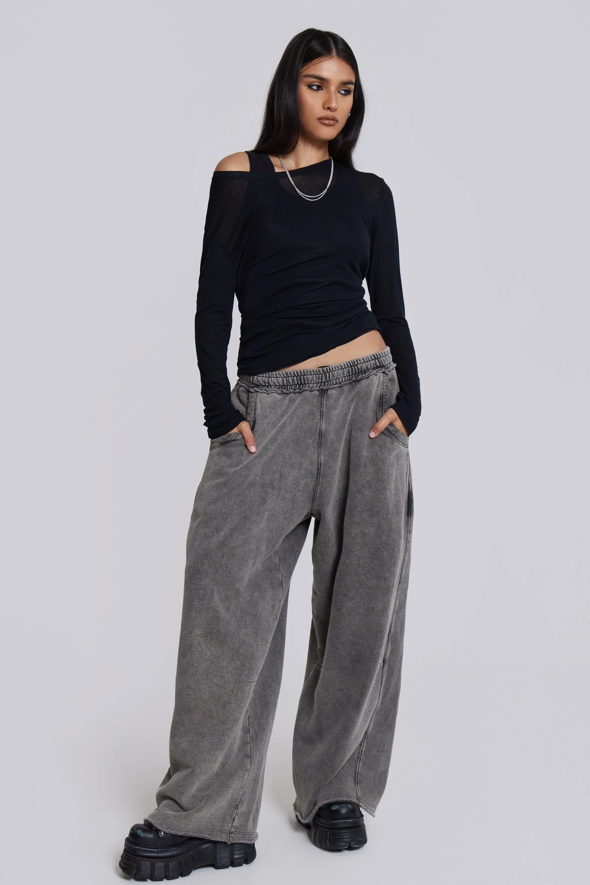 Chrome Wash Baggy Monster Joggers