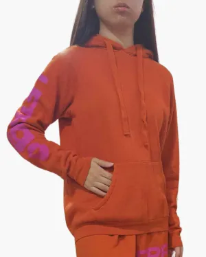 CIRCA'99 NEIGHBORHOODLETSGO POLYBLEND FLUFF HOODIE IN ORANGE MACHINE