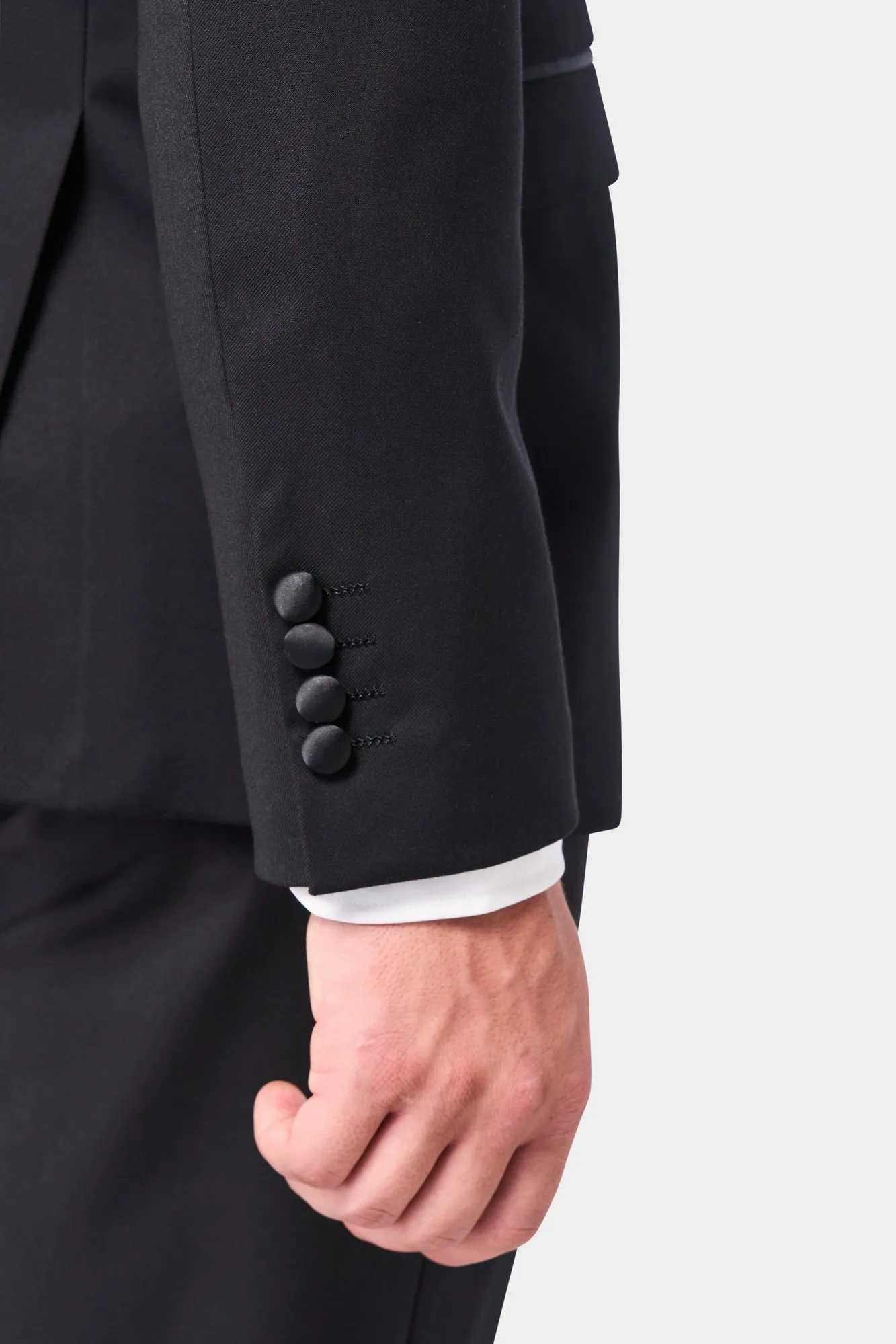 Classic Black Shawl Lapel 1 Button Tuxedo