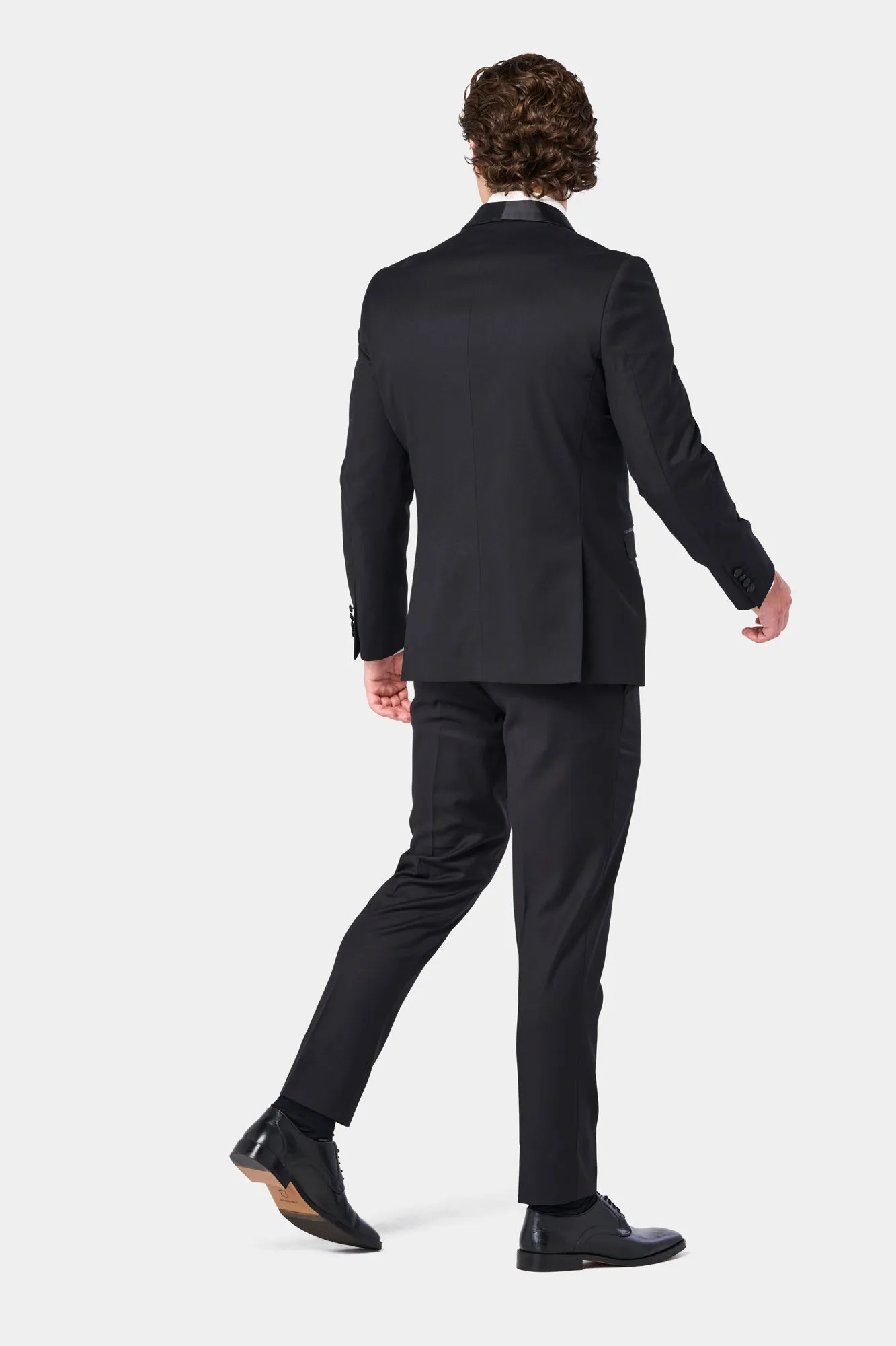 Classic Black Shawl Lapel 1 Button Tuxedo