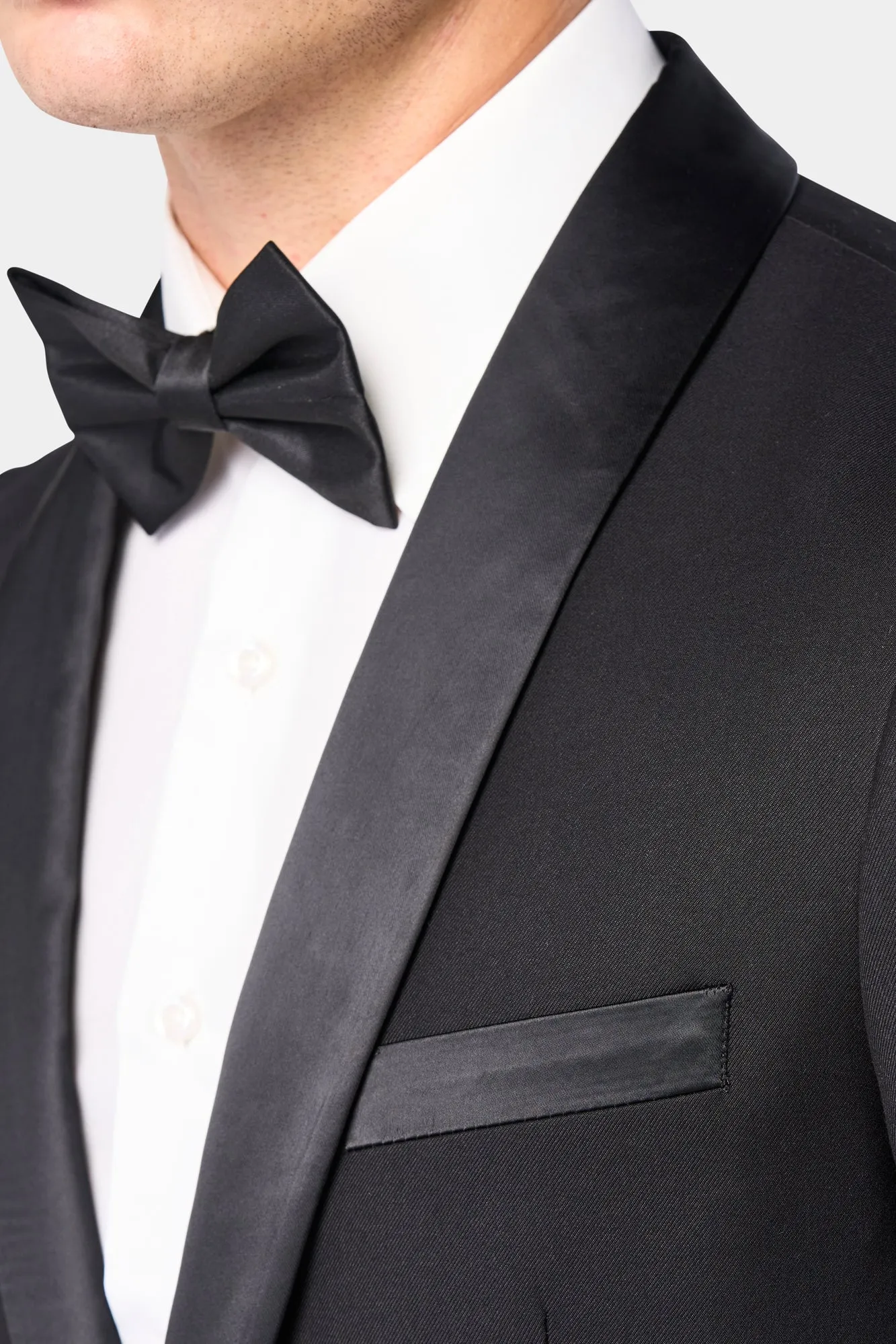 Classic Black Shawl Lapel 1 Button Tuxedo