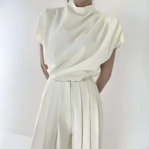 Clementine™ | Sophisticated High Neck Blouse