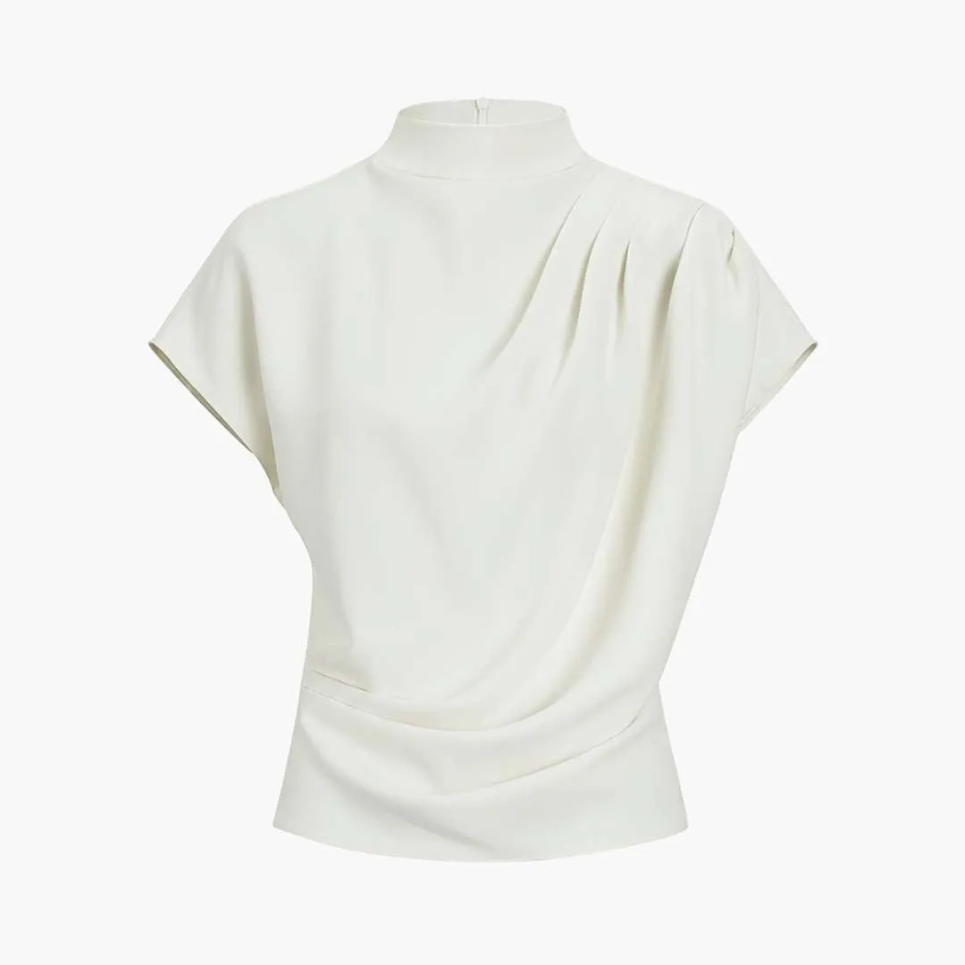 Clementine™ | Sophisticated High Neck Blouse