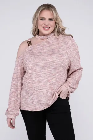 Cold Shoulder Chain Decor Top