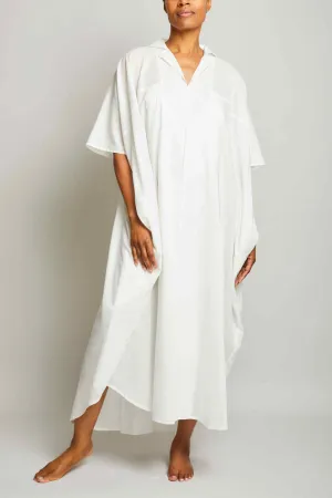 Collared Kaftan - White
