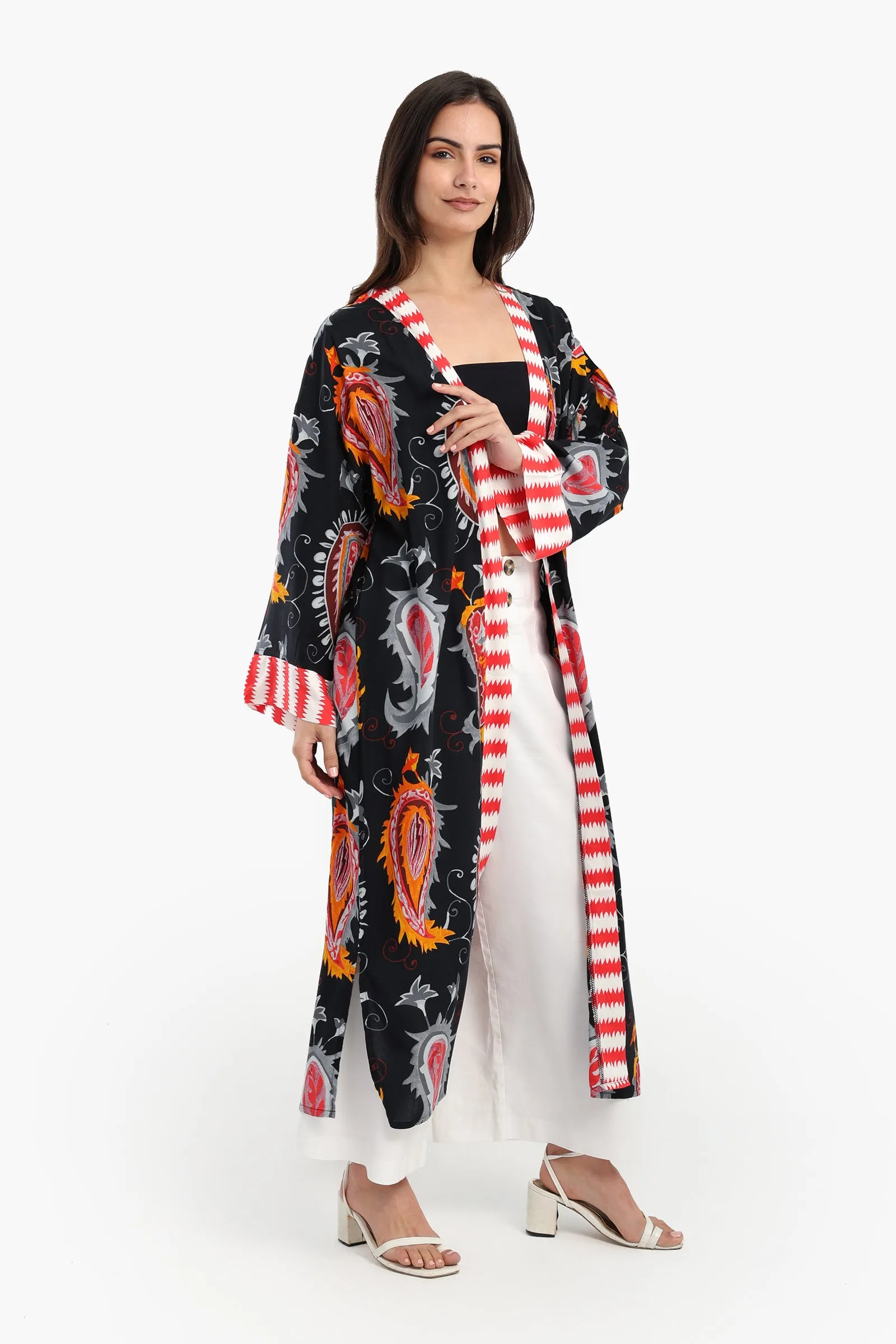 Colored Viscose Kimono