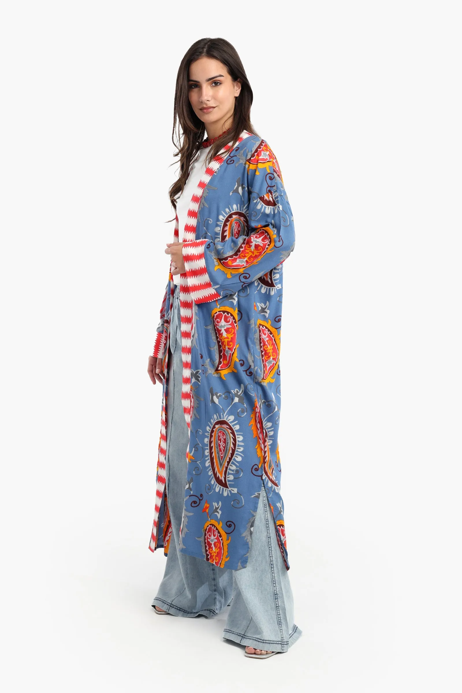 Colored Viscose Kimono