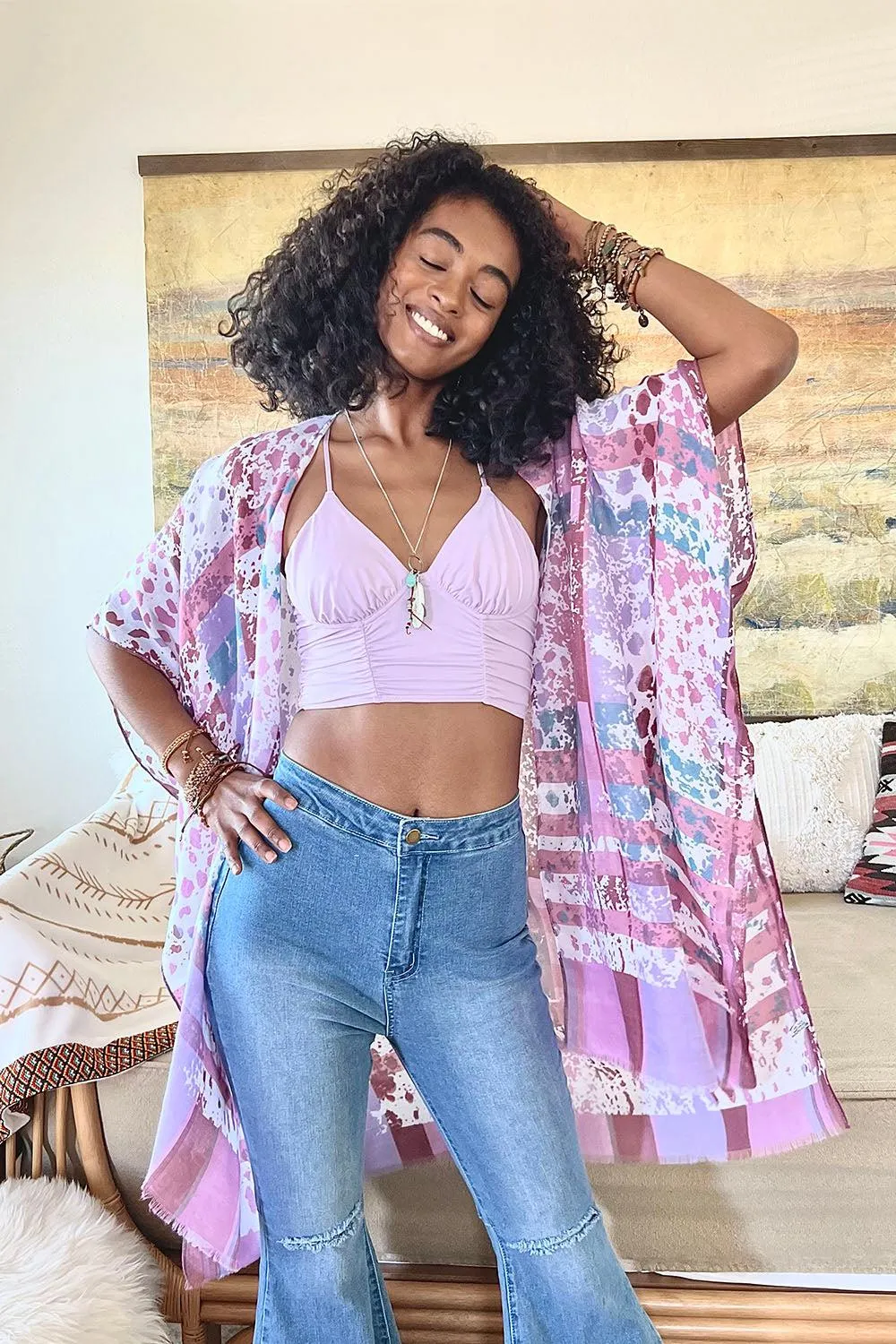Colorful Splatter Kimono - 3 colors