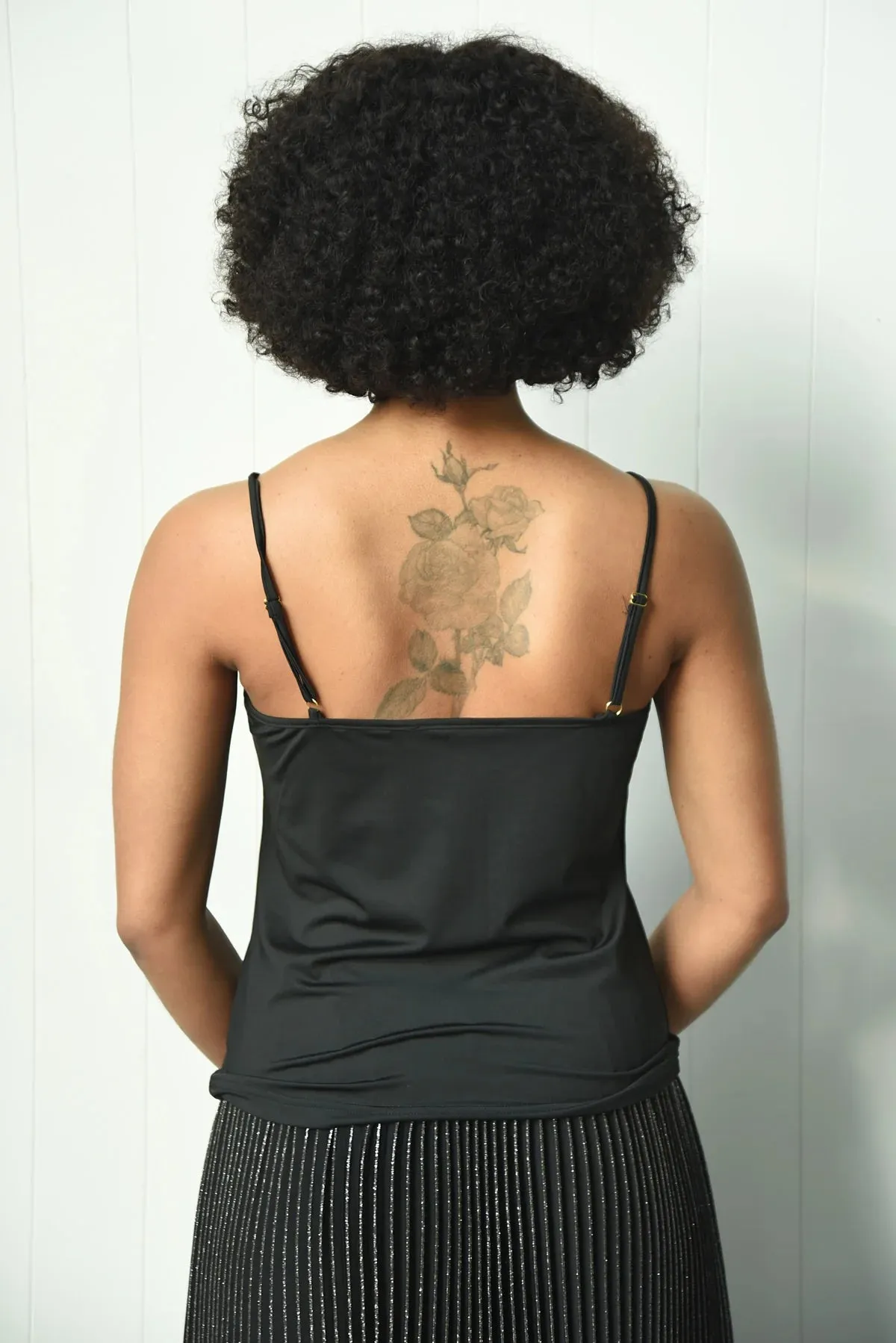 COOP BY TRELISE COOPER HEART & CAMISOLE CAMI BLACK