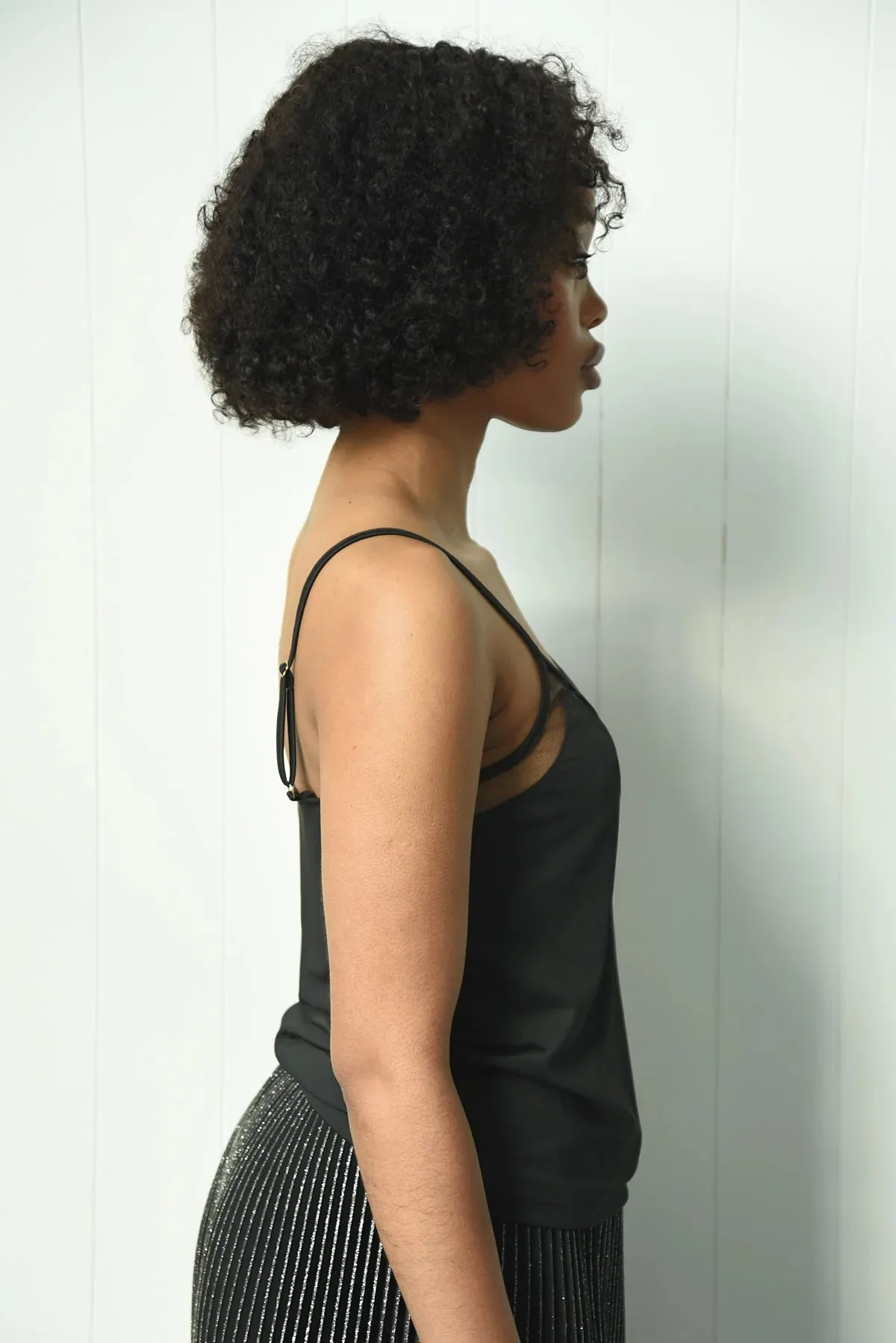 COOP BY TRELISE COOPER HEART & CAMISOLE CAMI BLACK