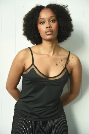 COOP BY TRELISE COOPER HEART & CAMISOLE CAMI BLACK