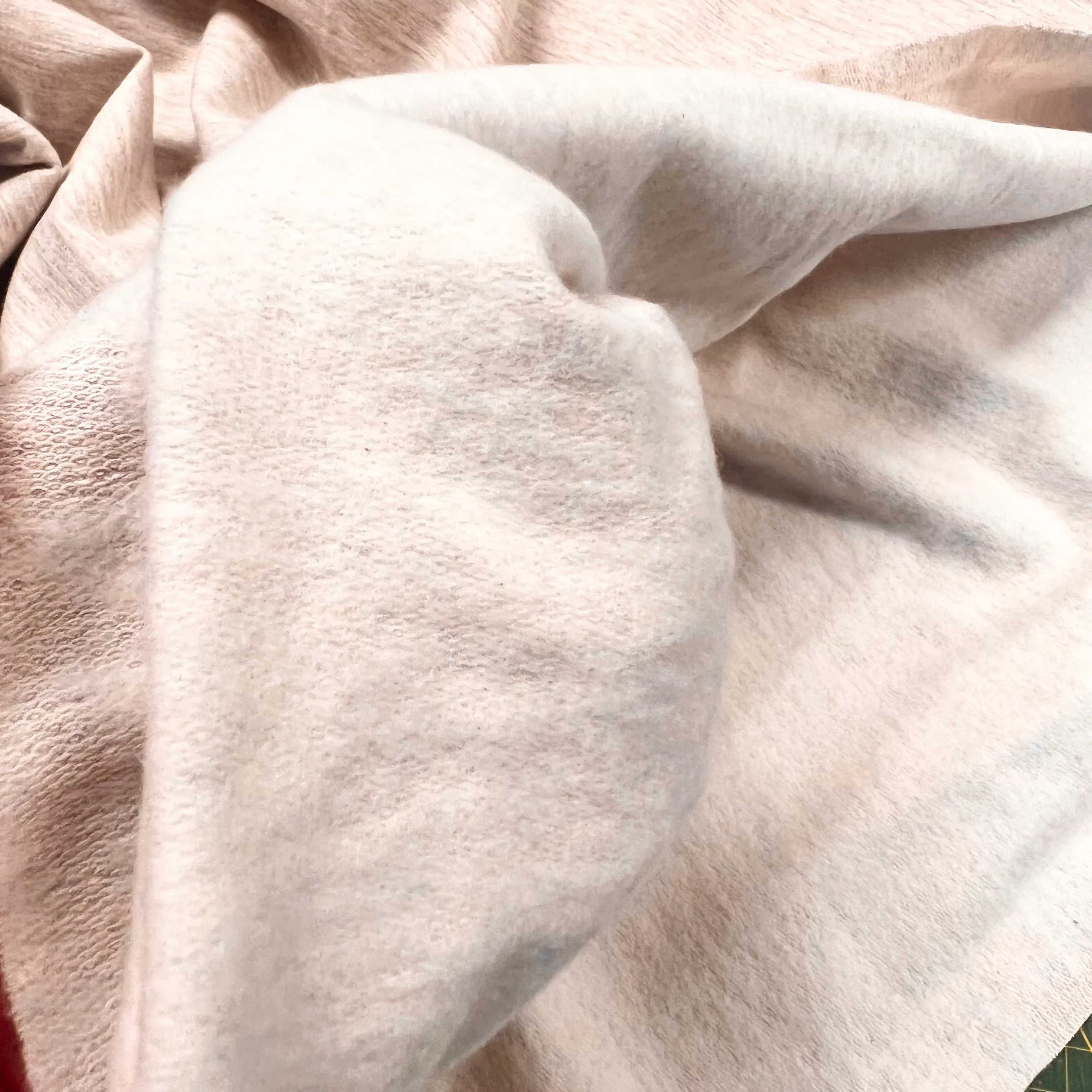 Cosy Melange Sweatshirting - Beige