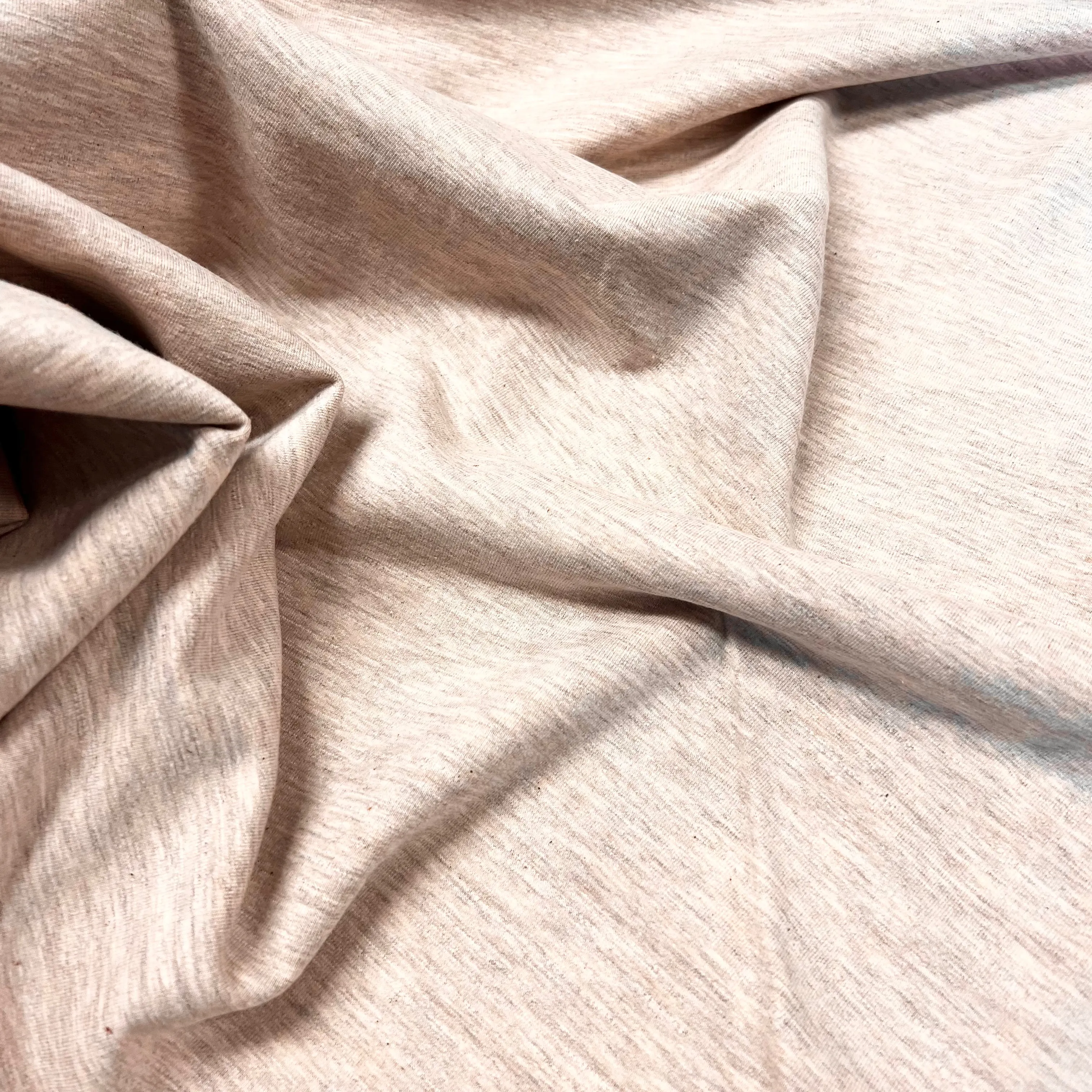 Cosy Melange Sweatshirting - Beige