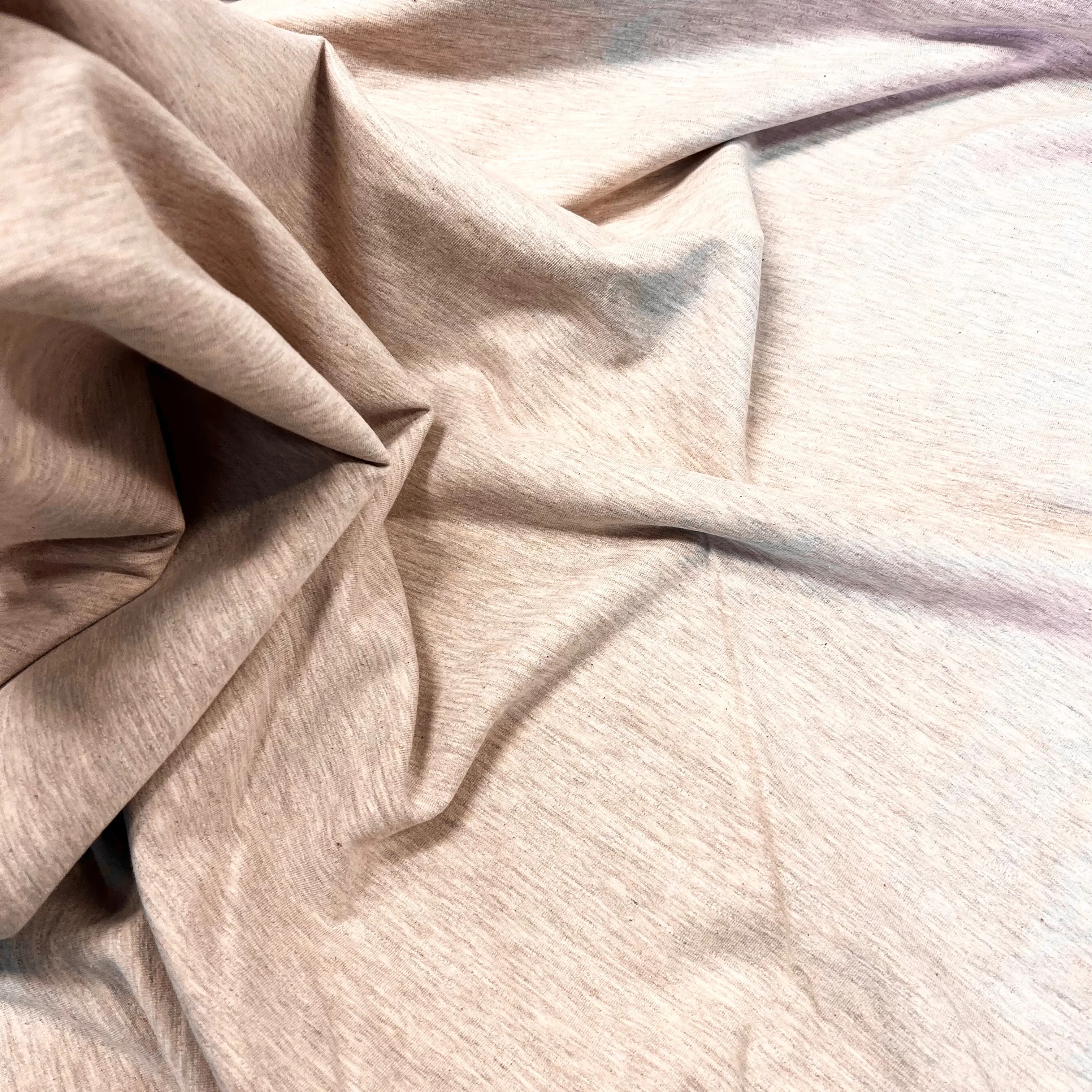 Cosy Melange Sweatshirting - Beige