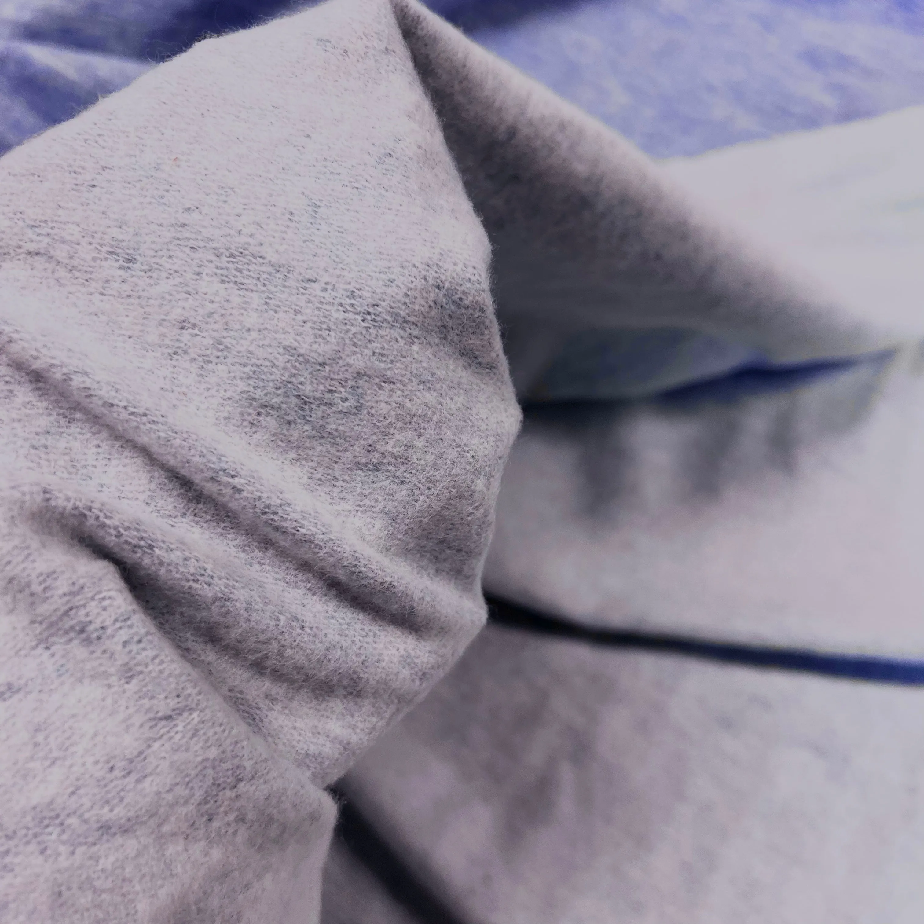 Cosy Melange Sweatshirting - Blue