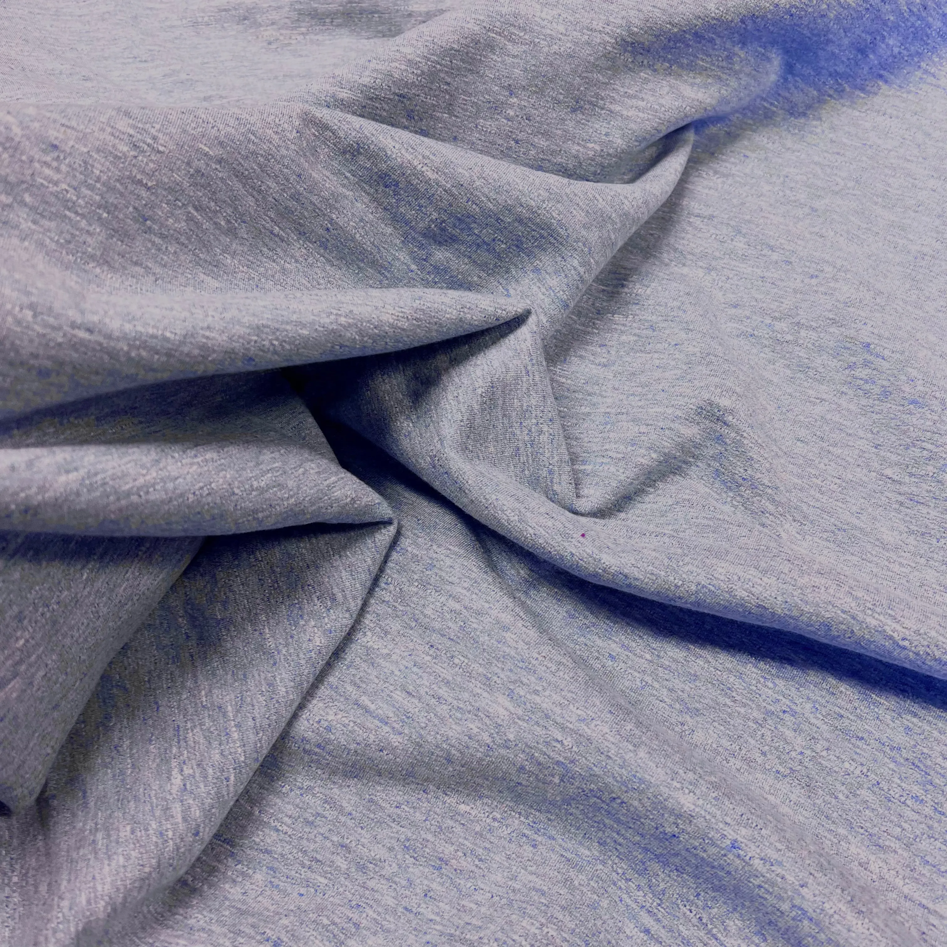 Cosy Melange Sweatshirting - Blue