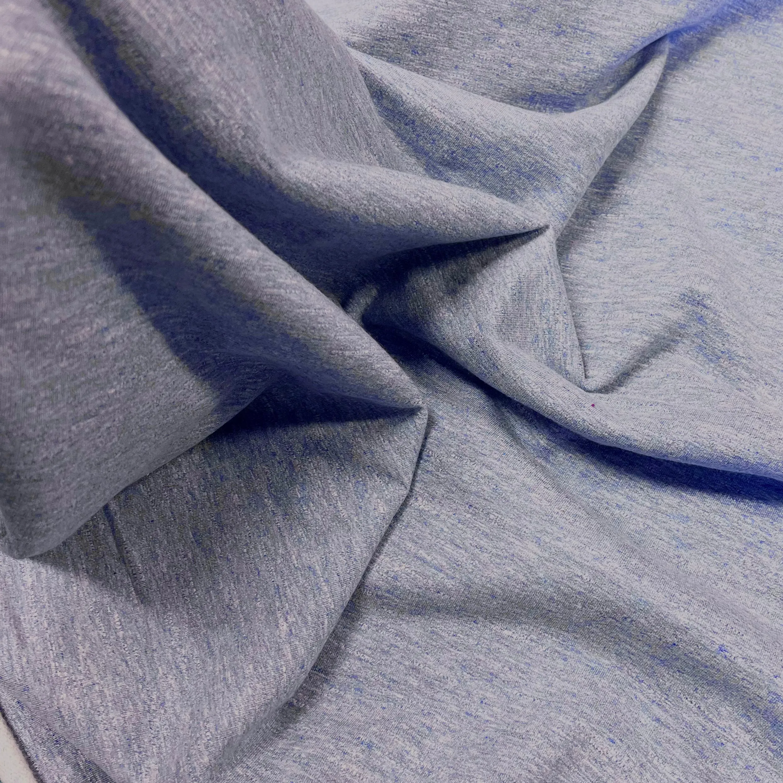 Cosy Melange Sweatshirting - Blue