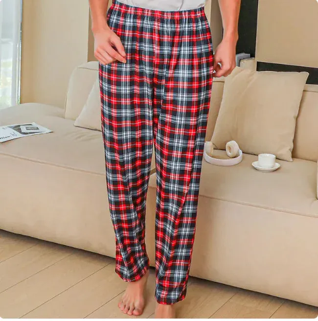 Cozy Cotton Plaid Lounge Pants