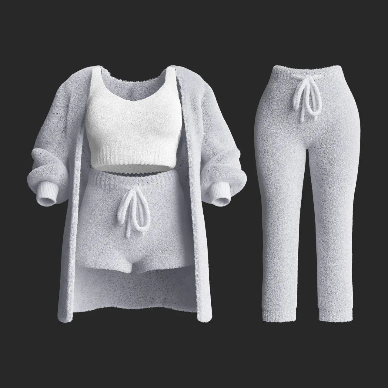 CozyChic 3-Piece Knit Loungewear Set