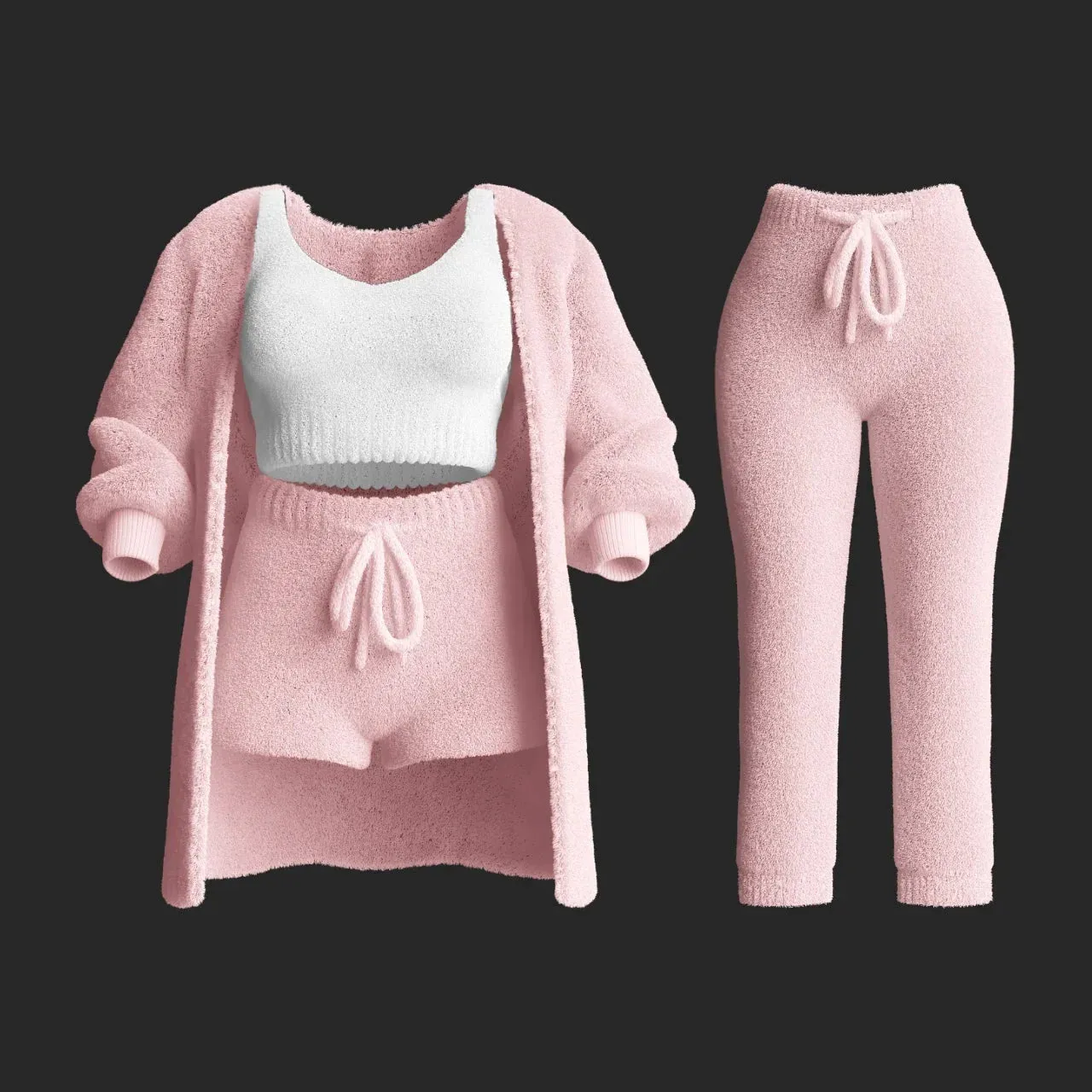 CozyChic 3-Piece Knit Loungewear Set