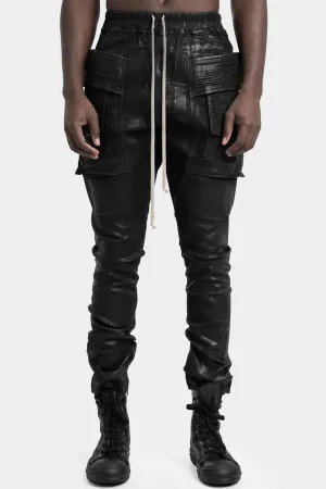 Creatch cargo denim pants, Overdyed foil