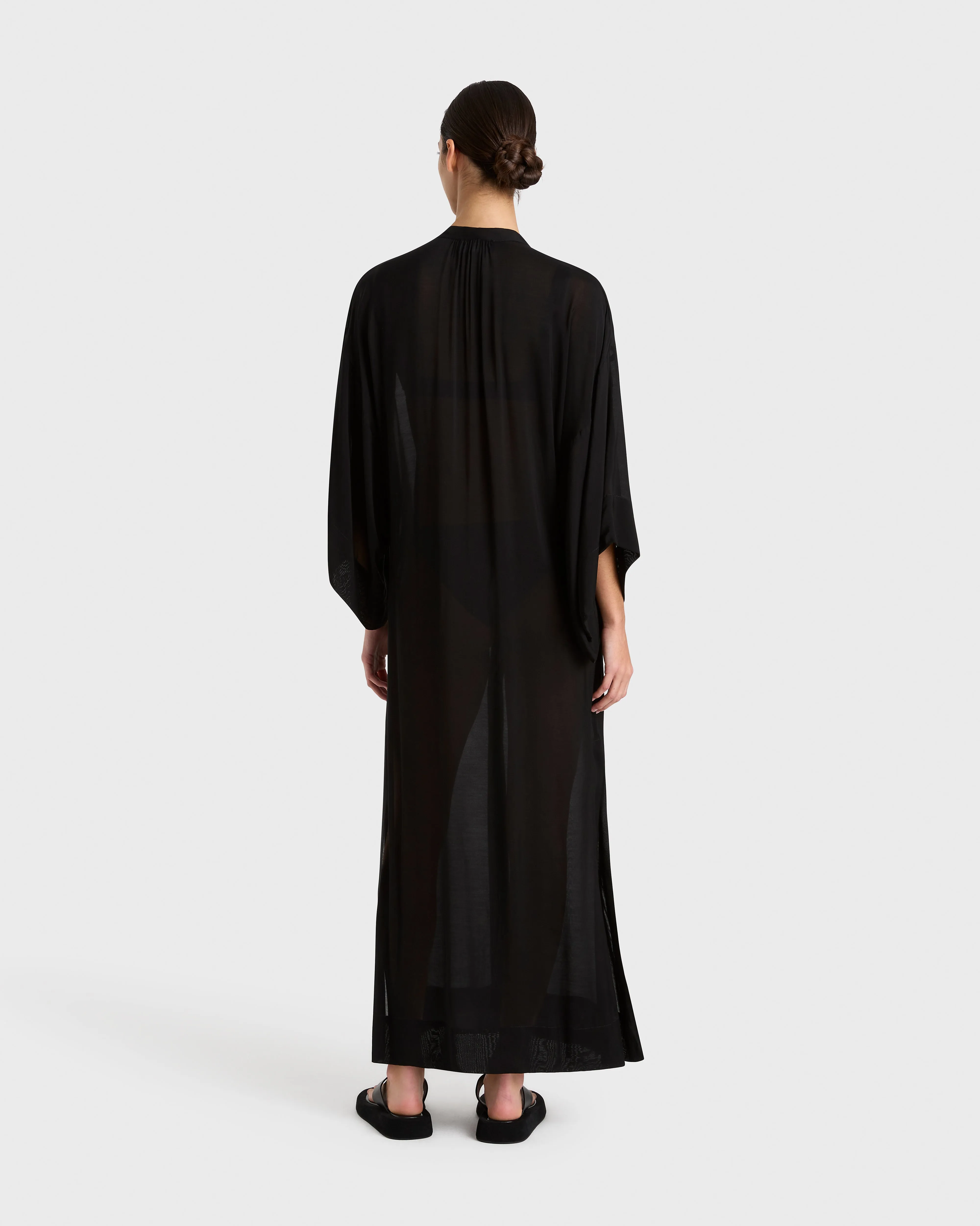 Cremona Kimono Sleeve Coverup - Black