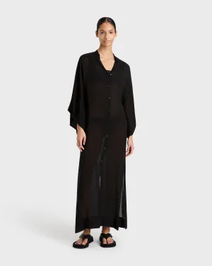 Cremona Kimono Sleeve Coverup - Black