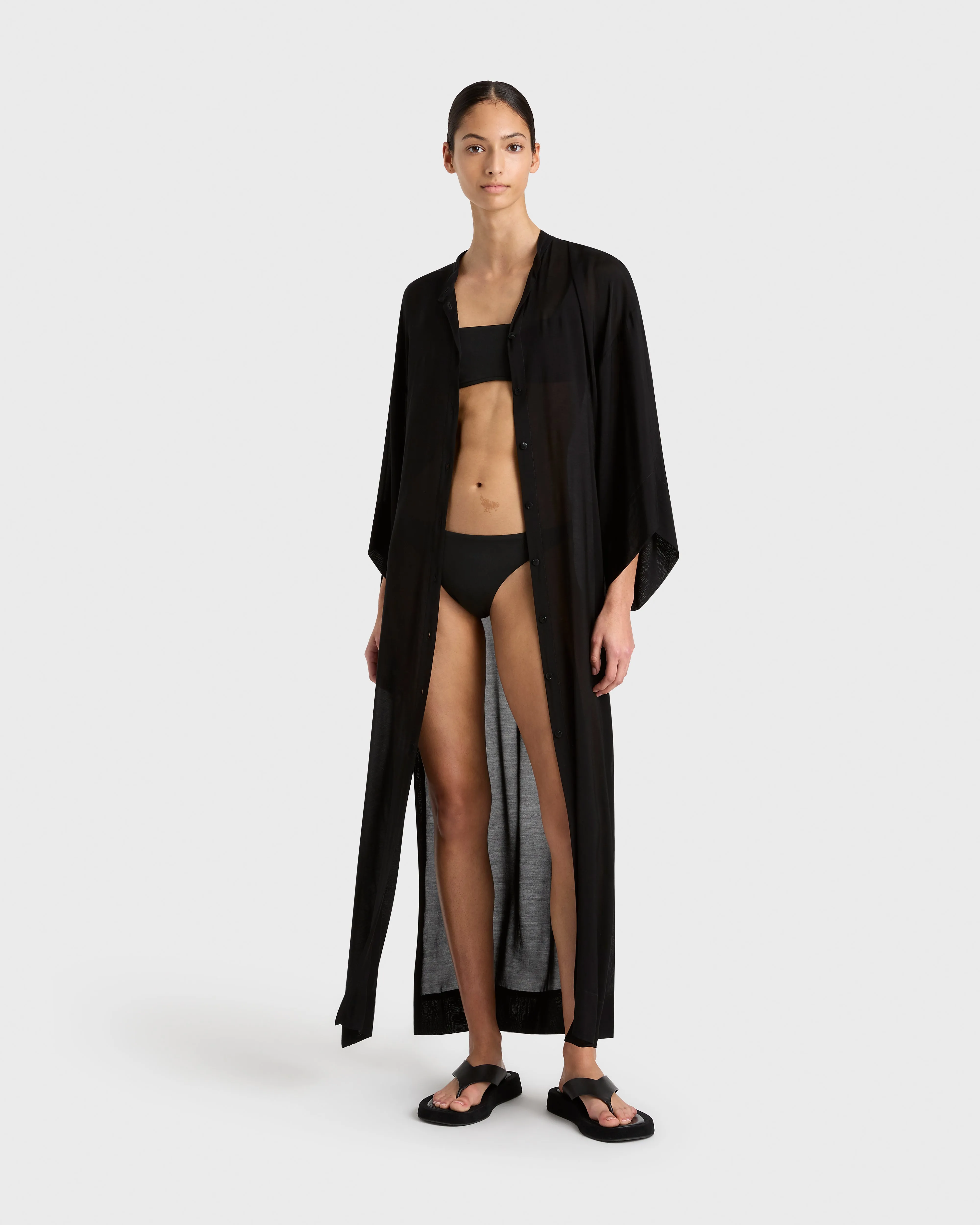 Cremona Kimono Sleeve Coverup - Black