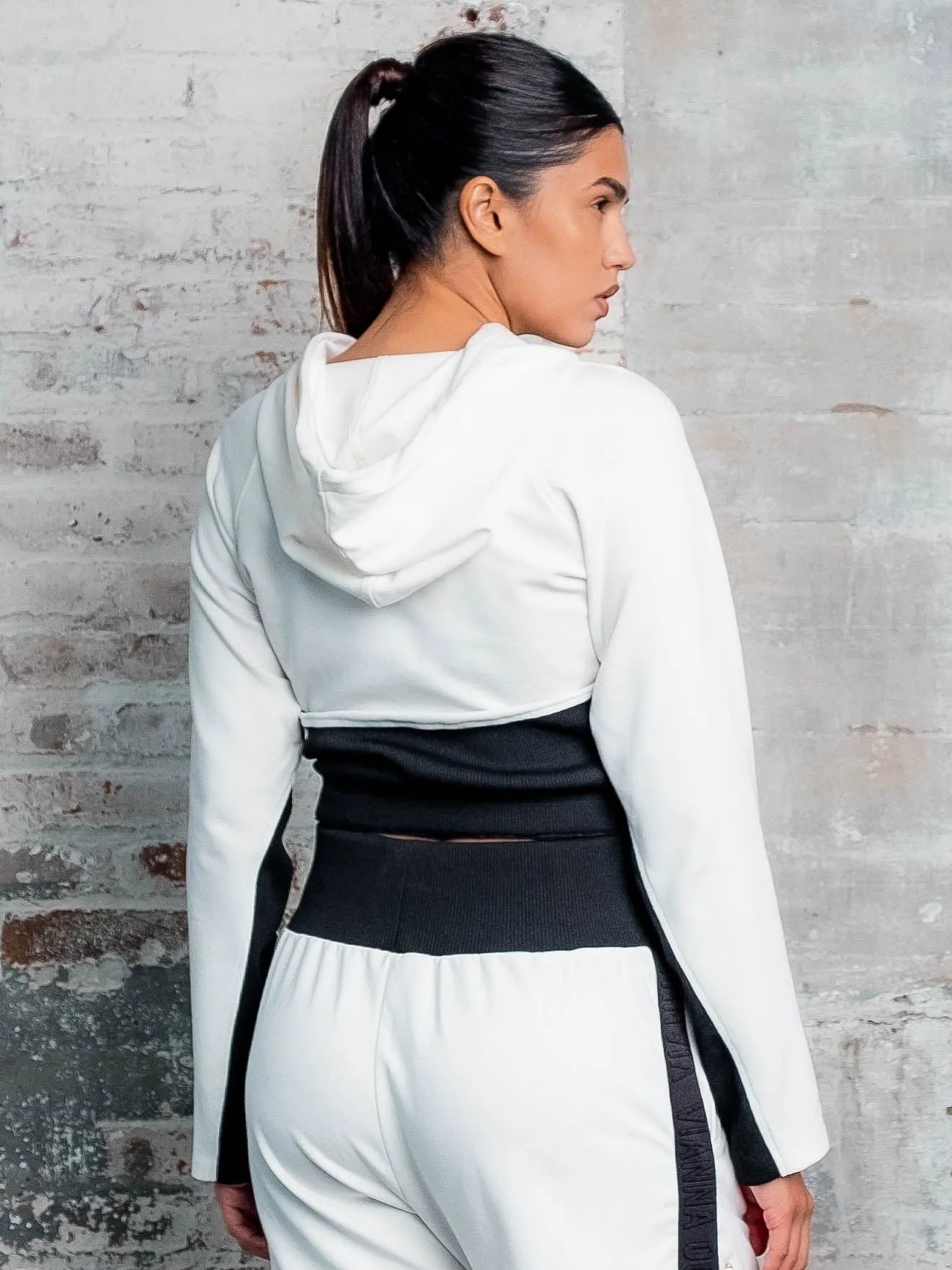 Crop Block Pullover Hoodie