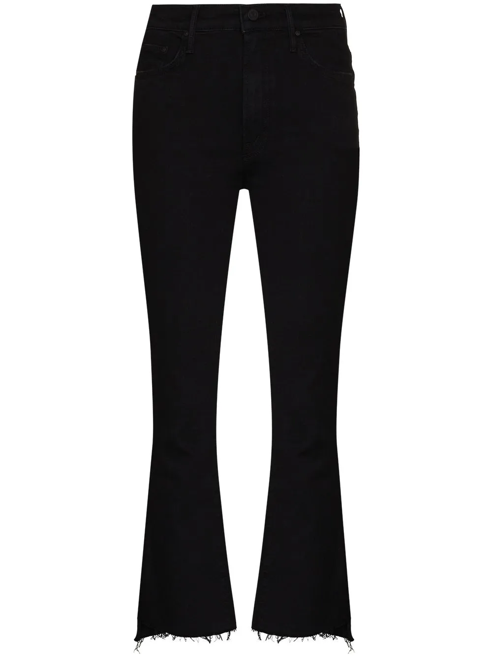 Cropped flared denim jeans