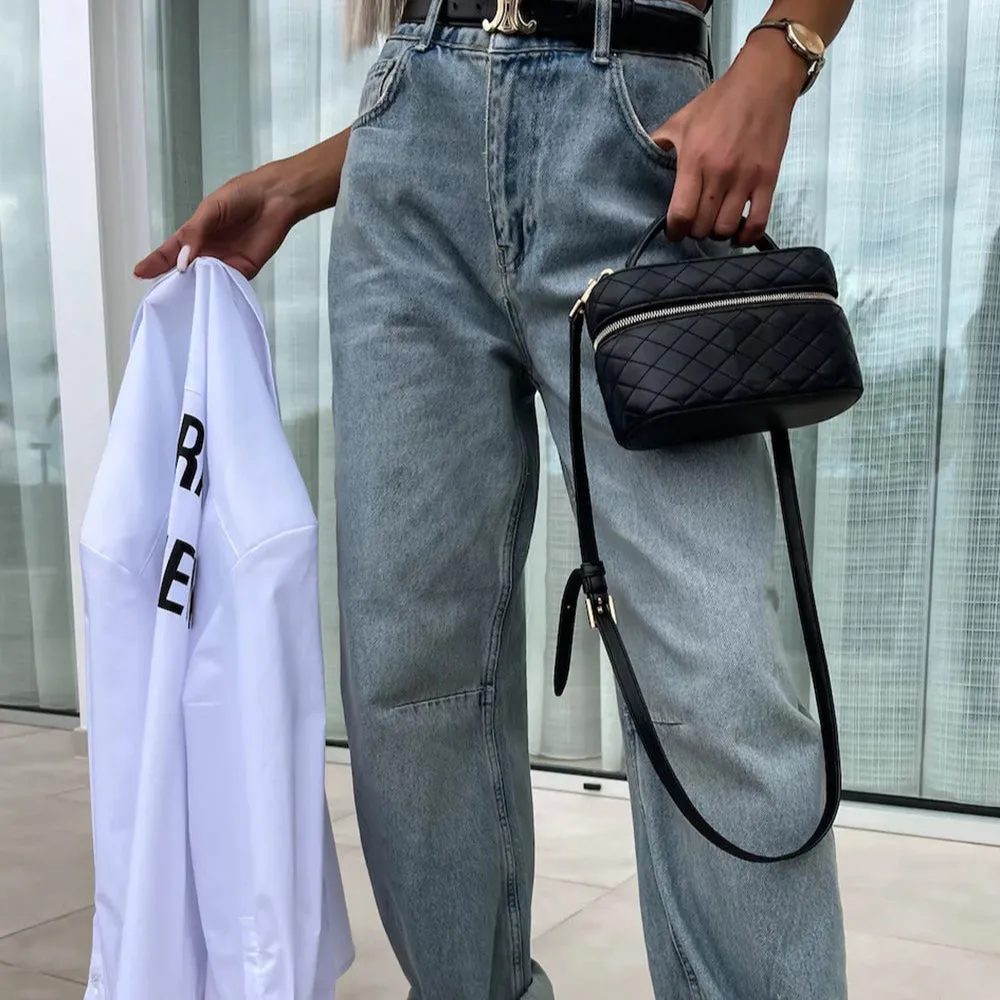 Cuffed Jeans with Pockets