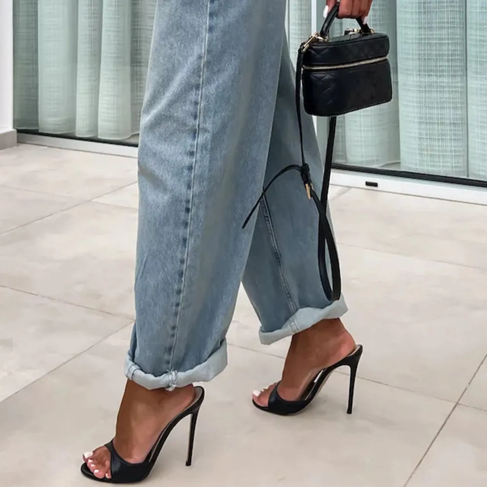 Cuffed Jeans with Pockets