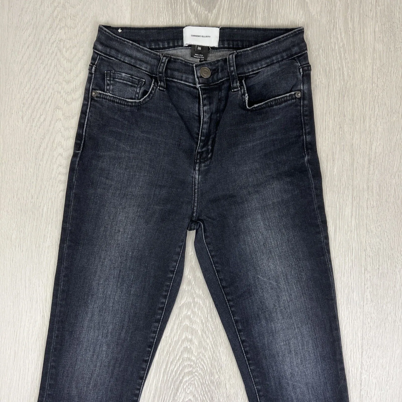 Current Elliot Womens Black Skinny Jeans Size 26
